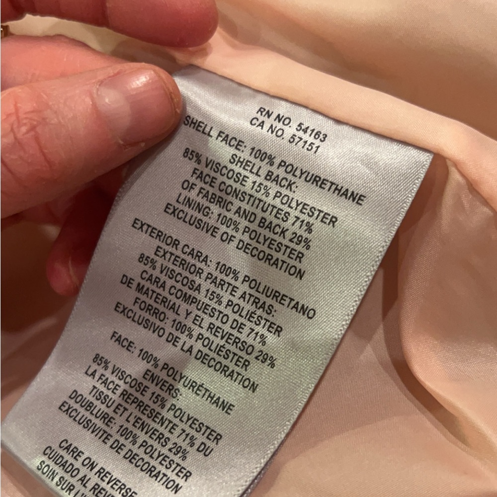 NEW | Levi’s | Women's Pale Pink Leather Jacket Coat Moto Size Small - Picture 8 of 11
